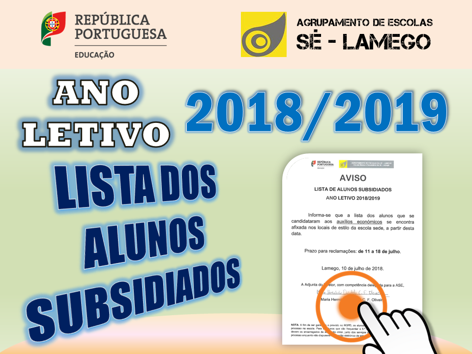 Lista de Alunos Subsidiados 2018 2019