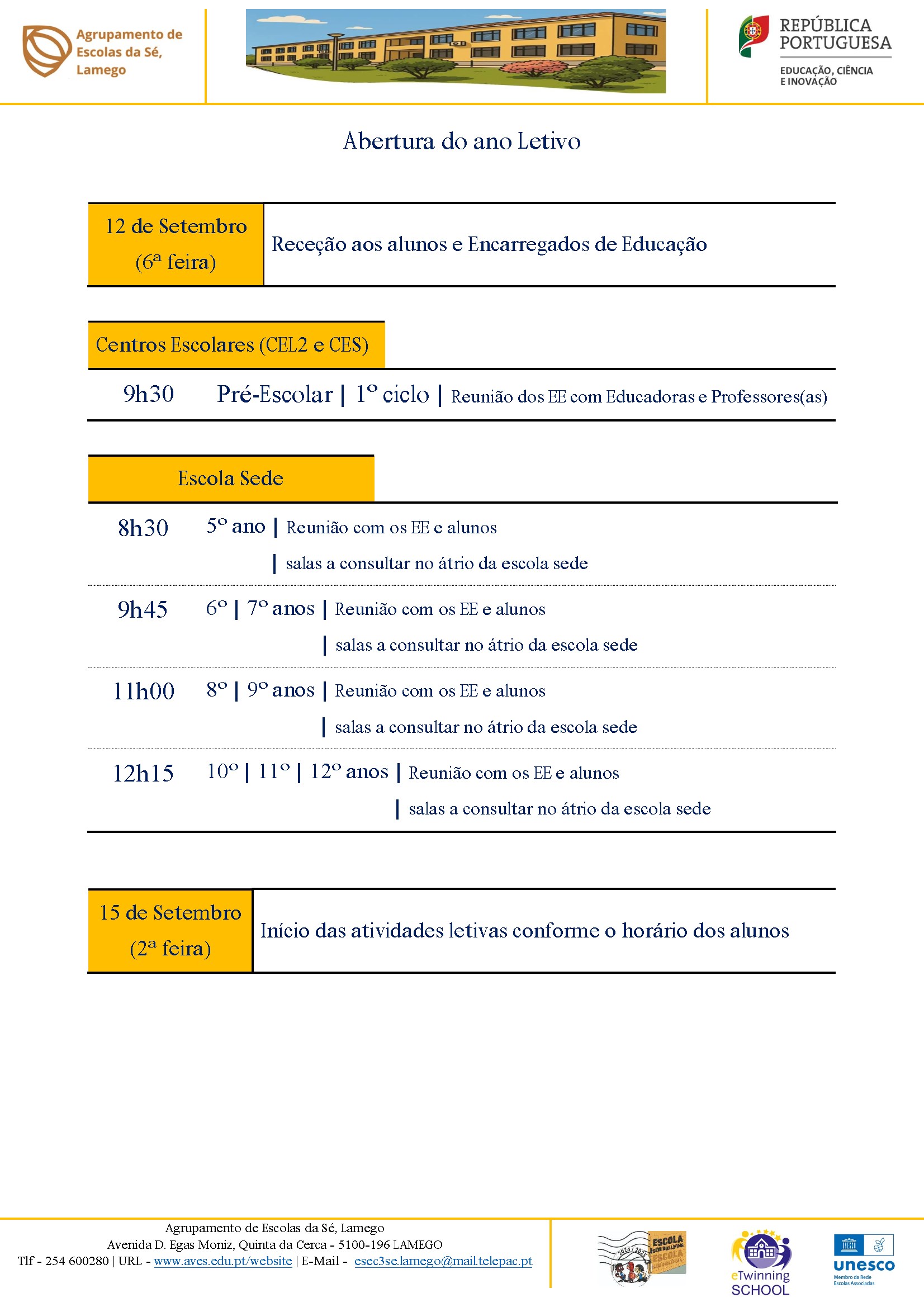 Inicio ano letivo Inf EE new