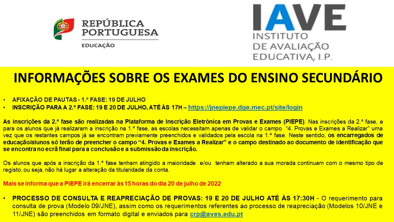 Informações Ensino Secundário