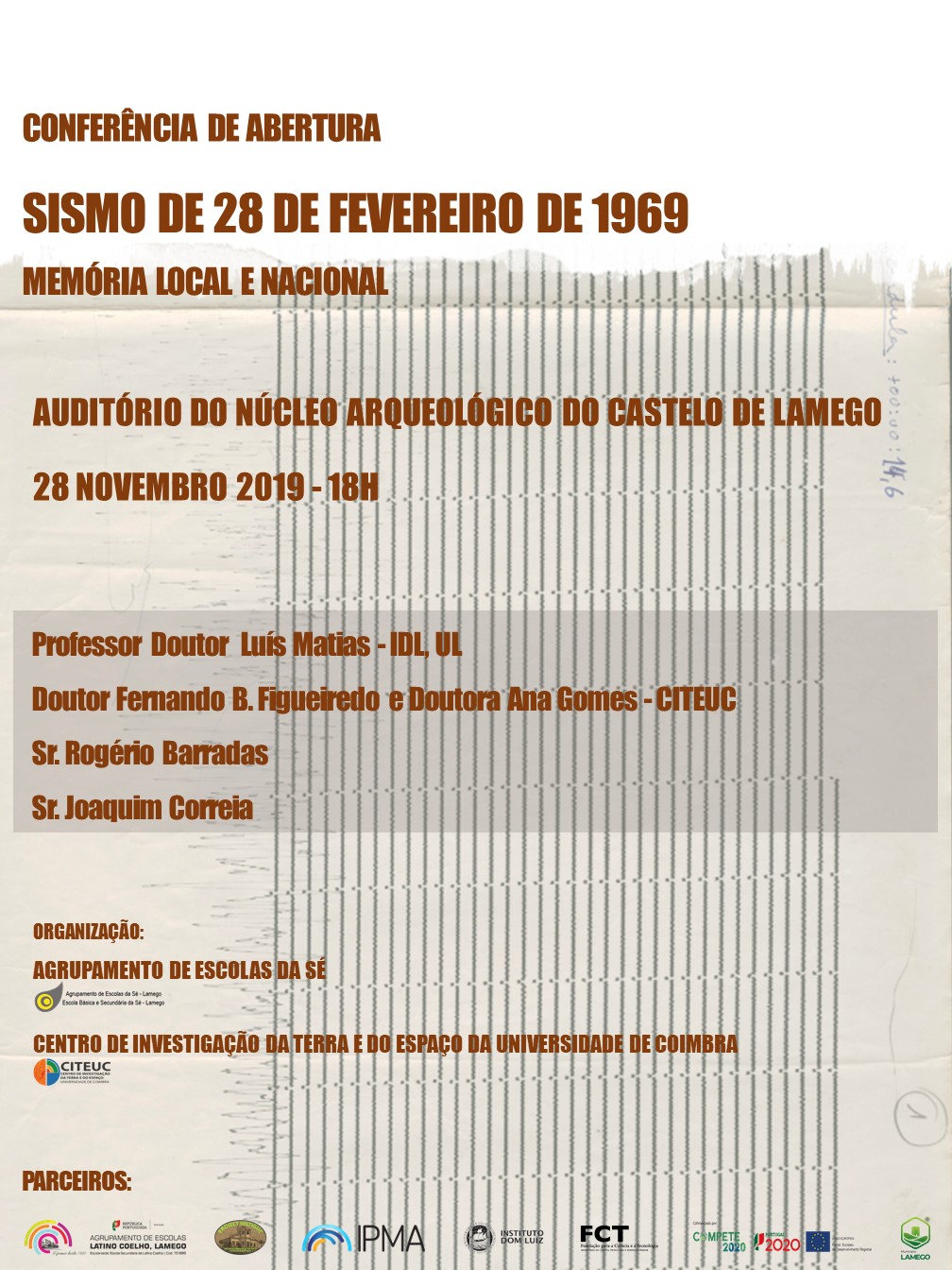 Cartaz Conferencia Abertura Sismo 1969