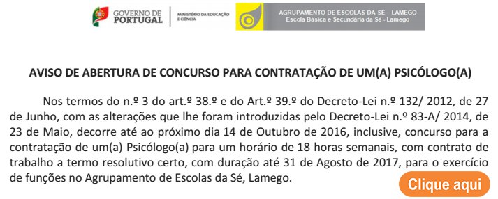 Concurso Contratação Psicólogo 2016 2017