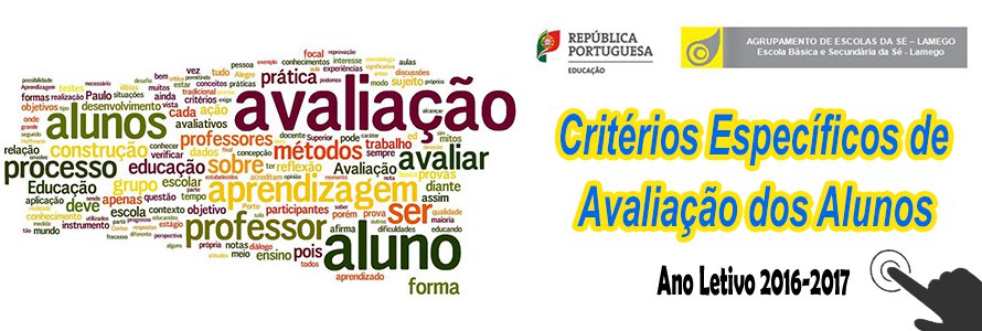 Criterios Especificos de Avaliação dos Alunos 2016 2017
